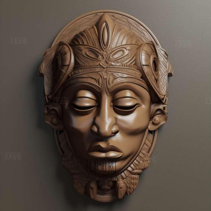 asaro head 3d 1 stl model for CNC